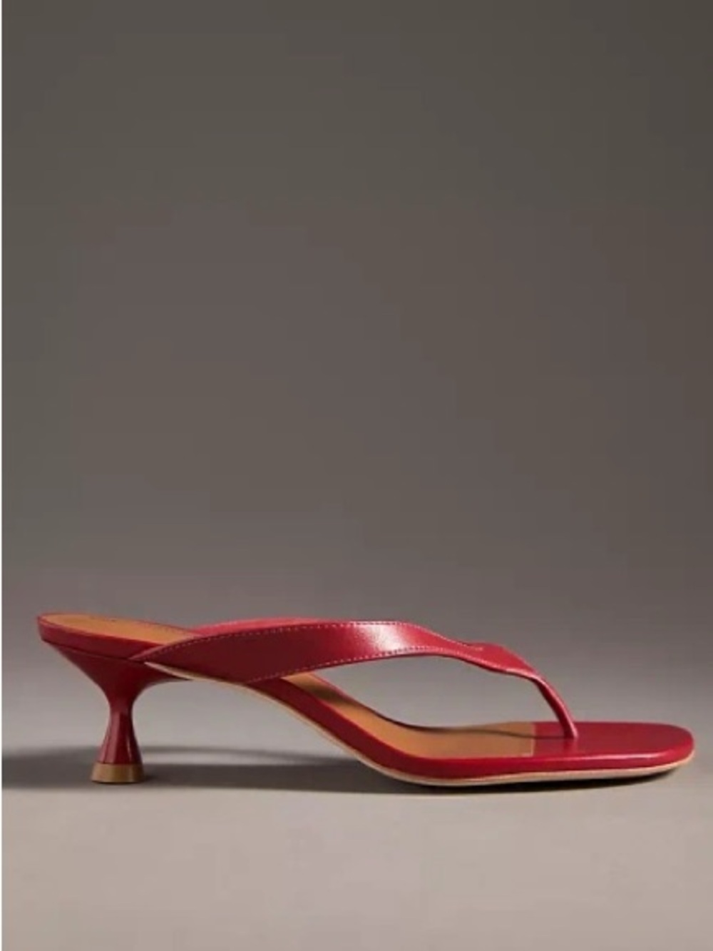 Reformation Sophie Heeled Thong Sandals In Red